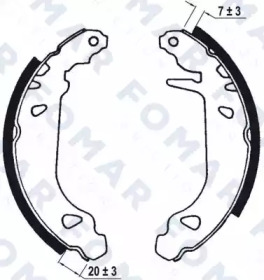 Комлект тормозных накладок FOMAR Friction FO 0537